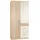 Drehtürenschrank Click 90 x 199 x 58 cm Weiß/Beige