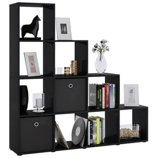 VCM Bücherregal 143 x 29 x 139 cm Schwarz