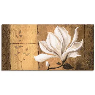 Artland Wandbild »Magnolie an Gold-Braun«, Blumen, (1 St.), als Leinwandbild, Poster in verschied. Größen, beige