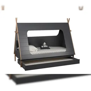 Möbilia Kinderbett Livetastic 90 x 200 cm MDF grau