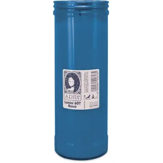 La Briantina Cero Votivfriedhof 60T S. Rita, Paraffin, blau, 20,5 x ø7 cm