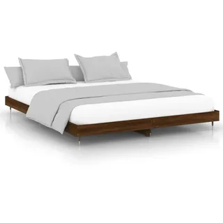 vidaXL Bettgestell ohne Matratze Braun Eiche 120x200 cm Holzwerkstoff - Braun