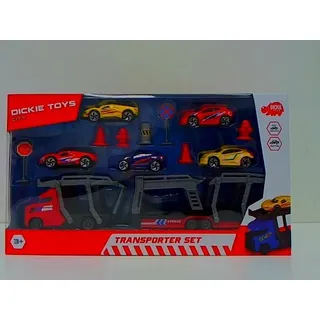 DICKIE CITY Set mit Abschleppwagen und Autos und Zubehör