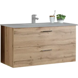 BASIC by Balculina Waschtisch »Best«, Breite 101 cm,mit Waschbecken, Softlclose, braun