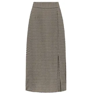 ONLY Damen Onlnova Life Vis Piper Slit Skirt Rock, Black/AOP:592 Charm Boho, XS