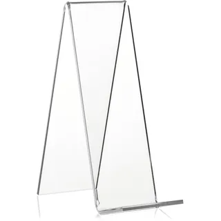 VITAdisplays 10 Stück VITAdisplays Schrägsteller, Buchständer, Warenträger als Buchstütze und Aufsteller aus original PLEXIGLAS (transparent, 15.0 cm)