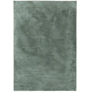 benuta Kunstfellteppich Furry Grün 140x200 cm , Kunststoff , Uni , Rechteckig , 140x200 cm , Oeko-Tex® Standard 100 , pflegeleicht , Teppiche und Böden, Teppiche, Schaffelle & Kuhfelle