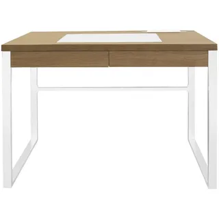 CMP HD3760 MESA DESPACHO Madera Y Metal, Holz Metall, Weiß, One Size