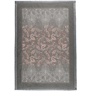 BASSETTI MONNALISA Plaid aus 100% Baumwolle in der Farbe Grau G1, Maße: 135X190 cm - 9333431