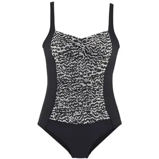 LASCANA Badeanzug Damen schwarz-creme Gr.38 Cup B