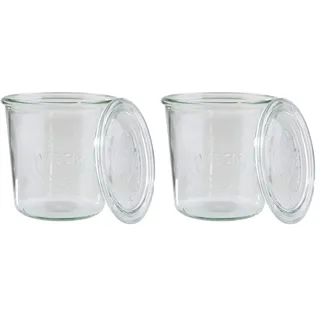 APS 82347 2er-Set Weck-Glas mit Deckel, Einmachglas, Sturzform, 580 ml, Ø 11 cm, Höhe 11 cm (Packung mit 2)