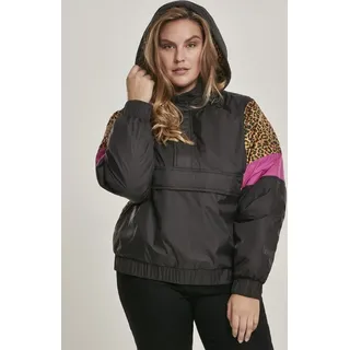 URBAN CLASSICS Damen Winterjacke Ladies AOP Mixed Pull Over Jacket - Schwarz - XS