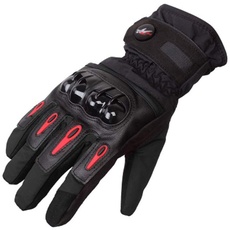 2KP CE Winter Motorradhandschuhe, Motorrad Handschuhe, Wasserdichte, Winddichte Motorradhandschuhe für Männer Frauen, Touchscreen Thermohandschuhe mit Harten Knöcheln für Motorradfahren,BMX,MTB