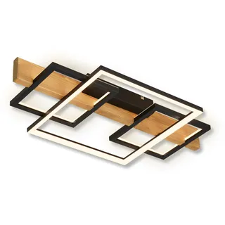 Briloner Cadre 32 Leuchtmittel rechteckig Schwarz-Holz