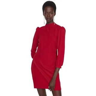 TRENDYOL Damen Binding of from Red Neck Casual Dress, Rot, 42 EU