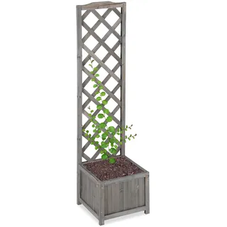 Relaxdays Rankkasten 38 x 147 x 38 cm Grau