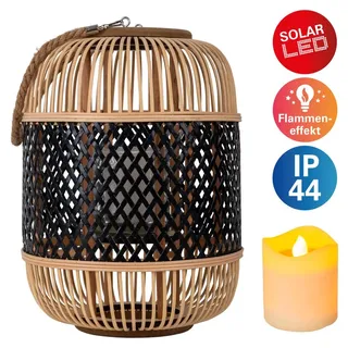 NÄVE LED Dekolicht Glas Ø 23 cm H: 31,5 cm 1 Stk. schwarz/natur