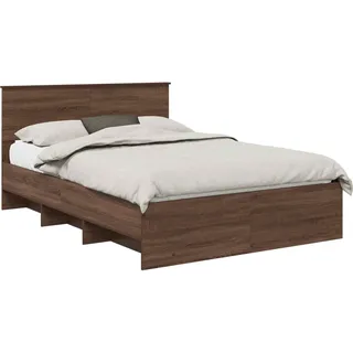 vidaXL Bettrahmen Braun Eichen-Optik 140 x 200 cm Holzwerkstoff - Braun