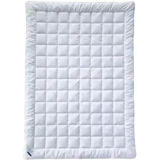 billerbeck Faser Bettdecke E21 King - mit Aloe Vera veredelte Faserdecke - 135 x 200 cm Ganzjahresdecke zum knöpfen - SL und W, Weiß