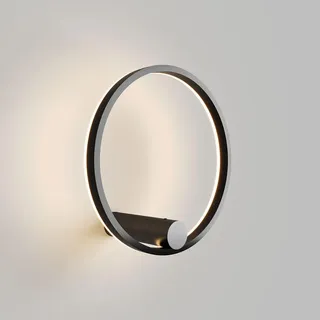 s.luce Ring Air 1 rund Schwarz, Kunststoff, Metall