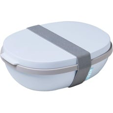 Mepal - Lunchbox Ellipse Duo - Meal Prep Box für Erwachsene & Salatbox zum Mitnehmen - Brotdose für ein gesundes Mittagessen - Ideal für Sandwiches & Salate - 825 ml + 600 ml - '22 Nordic Blue