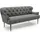 Cavadore 3-Sitzer Küchensofa Amba Trendige Sitzbank für Küche oder Esszimmer 193 x 97 x 87 Flachgewebe Dunkelgrau