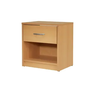 SchlafKONTOR Nachtschrank Pepe 39 x 28 x 41 cm Beige/Mehrfarbig