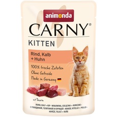 Bild von Carny Kitten Rind, Kalb & Huhn 12 x 85 g