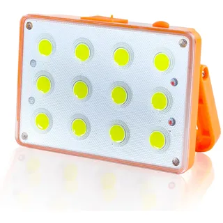 LED Strahler Außen Solar Arbeitsleuchte Tragbare, Baustrahler Außenstrahler Scheinwerfer IP42 Wasserdicht, Solarlampen LED Fluter Campinglampe Tragbar für Lager Garage Camping Garten Hof Parkplatz