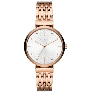 Armani Exchange Watch For Women, Quartz Three hand movement and 36mm Case Size with Stainless steel strap