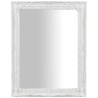 Biscottini Vintage-Wandspiegel L 37 x T 5 x H 47,5 cm Made in Italy – Spiegel Shabby Weiß antik – Wandspiegel für Badezimmer