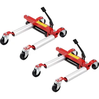 Vevor Radwagen 2 Stk. 680 kg belastbar (per Wagen) mit 360° drehbaren Rädern, Schwerlast Fahrzeugpositionierungs Hydraulikwagenheber
