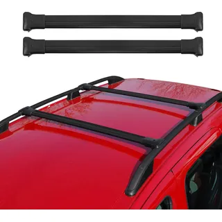 Dachträger Gepäckträger für VW Golf Sportsvan 2014-2019 Relingträger Alu Schwarz