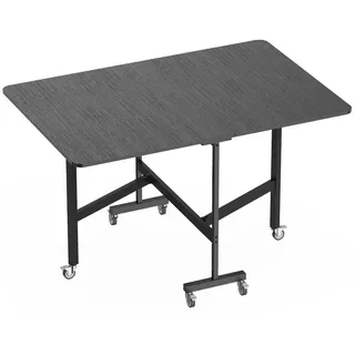 Homcom Klapptisch Spanplatte Stahl Schwarz , Holzwerkstoff , 80x73x120 cm , Esszimmer, Esstische