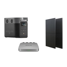 Ecoflow Solarpanel Powerstream 600 W Set inkl. Delta Max Silber-Schwarz