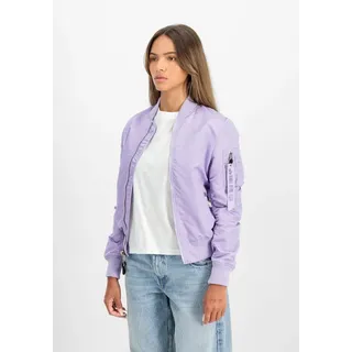 Alpha Industries Bomberjacke ALPHA INDUSTRIES "MA-1 VF Light W", Damen, Gr. M, lila (pale violet), Obermaterial: 100% Nylon, Futter: 100% Nylon, Jacken Bomberjacke