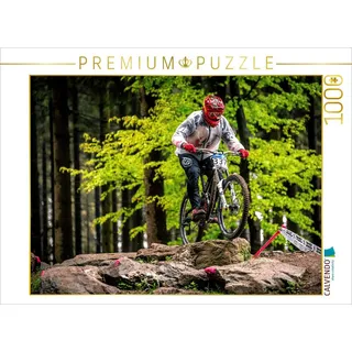 Calvendo Puzzle Ein Motiv aus dem Kalender MTB Downhill 1000 Teile Puzzle quer | 1000 Teile Lege-Größe 64x48cm Foto-Puzzle für glückliche Stunden