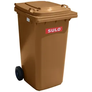 Sulo Müllbehälter, Inhalt 80 Liter, Farbe braun, BxTxH 445 x 520 x 930 mm, Niederdruck-Polyethylen (PE-HD)