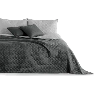 DecoKing Bettüberwurf 240 x 260 cm Grau/Silber