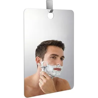 HaiFafafaing Duschspiegel Rasierspiegel 30cm×20cm Beschlagfrei | Beschlagfrei für Herren zum Aufhängen Spiegel Shower Mirror for Shaving Rahmenloser zum Aufhängen Klebehaken
