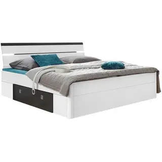 Mars 180 x 200 cm weiß/lavafarben