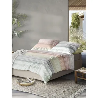 Bettwäsche IRISETTE "Easy 8706", multi, B/L: 155cm x 220cm, 1 Stk., 1 Stk., Seersucker, B/L: 80cm x 80cm, 2, Seersucker, Obermaterial: 100% Baumwolle, Bettwäsche, Bettwäsche, kühlend und atmungsaktiv, pflegeleicht und bügelfrei