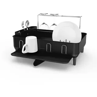 Simplehuman Abtropfgestell mit Stahlrahmen, schwarzer Stahl