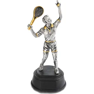 Tennis Siegerpokal 24 cm - Hochwertige Trophäe für Turniere, Vereinsmeisterschaften und Wettkämpfe - Auszeichnung für Tennisspieler