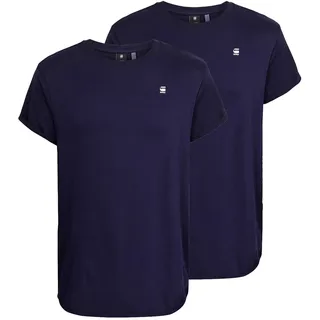 T-Shirt G-STAR "T-Shirt Lash 2 Pack 2er Pack", Herren, Gr. M, blau, Obermaterial: 100% Baumwolle CO(Bio)., Shirts T-Shirt