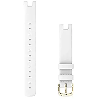 Lily Armband 14 mm Leder Weiß/Gold 110 bis 175 mm