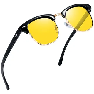 Joopin Klassische Halbrahmen Sonnenbrille Herren Polarisiert UV400 Fahren | Halbrandbrille, Retro, Akademisch, Elegant, Unisex, Farbvarianten, Unpolarisierte Nachtbrille, Alltag, Einkaufen, Reisen