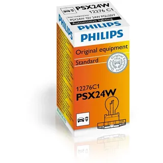 Philips Glühlampe Halogenlampe P24W HiPerLCP 12V 24W (1 Stück) 12197HTRC1, Durchsichtig