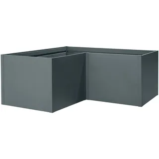 Floraworld Hochbeet Twin-Wall 180 x 180 x 76 cm Schwarz