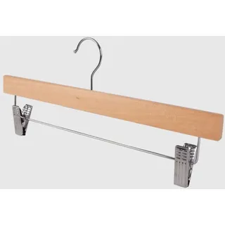 La Briantina Kleiderständer für Röcke und Hosen, aus Holz mit Pinzette aus Stahl, Breite 35 cm